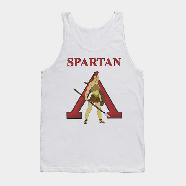 Spartan Warrior of Sparta Lambda Ancient Greece Tank Top by AgemaApparel